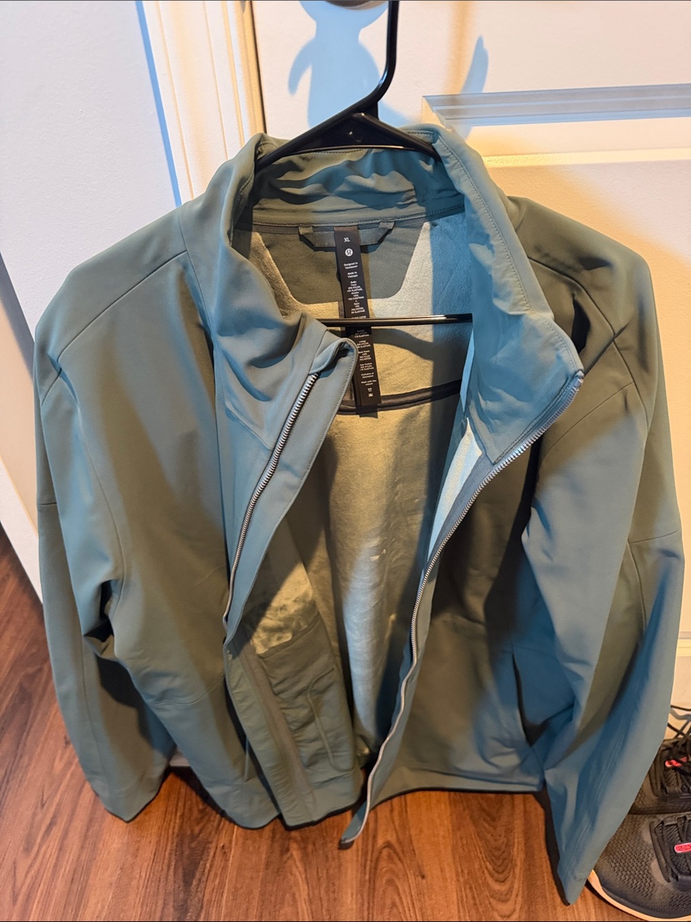 lululemon athletica Men's Light Olive Green Jacket - Full Zip Shirt Jacket